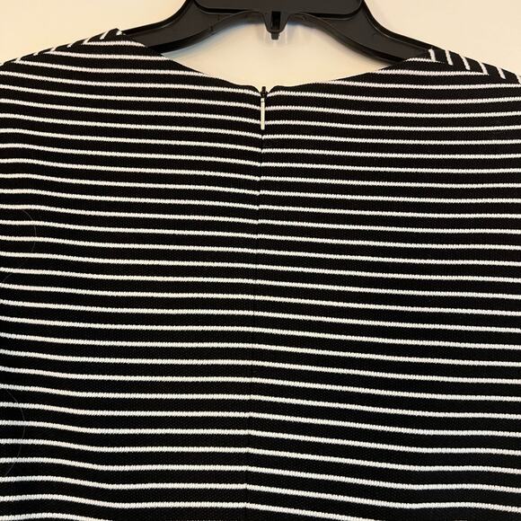 Hugo Boss Hedra Belted Dress Black White Sz 4-NWT - Picture 6 of 11